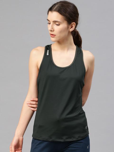 HRX by Hrithik Roshan Women Black Solid Tank Top